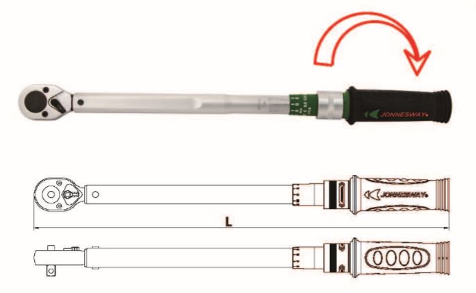 T27010N Torque wrench 1/4" DR 2-10 Nm